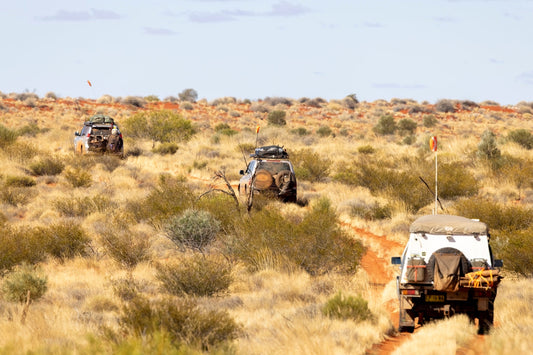 a couple of vehicles that are in the dirt