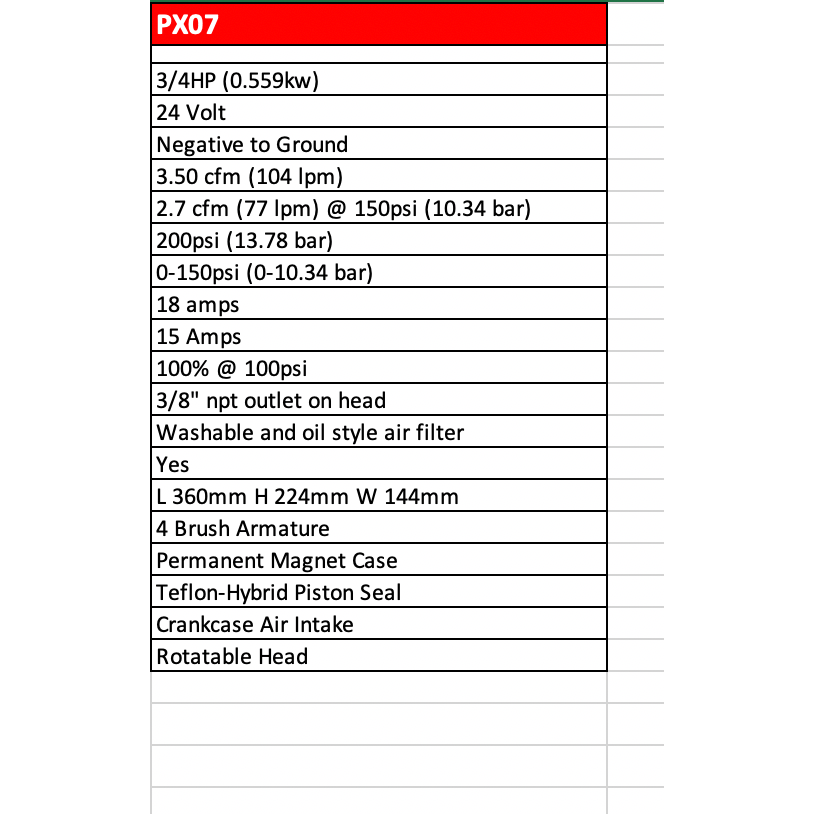 PX07-24V COMPRESSOR - Boss Air Suspension