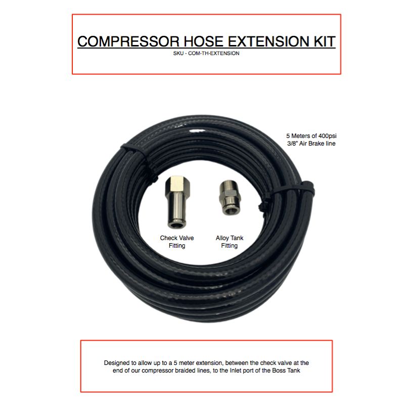 COMPRESSOR / TANK HOSE EXTENSION KIT - Boss Air Suspension