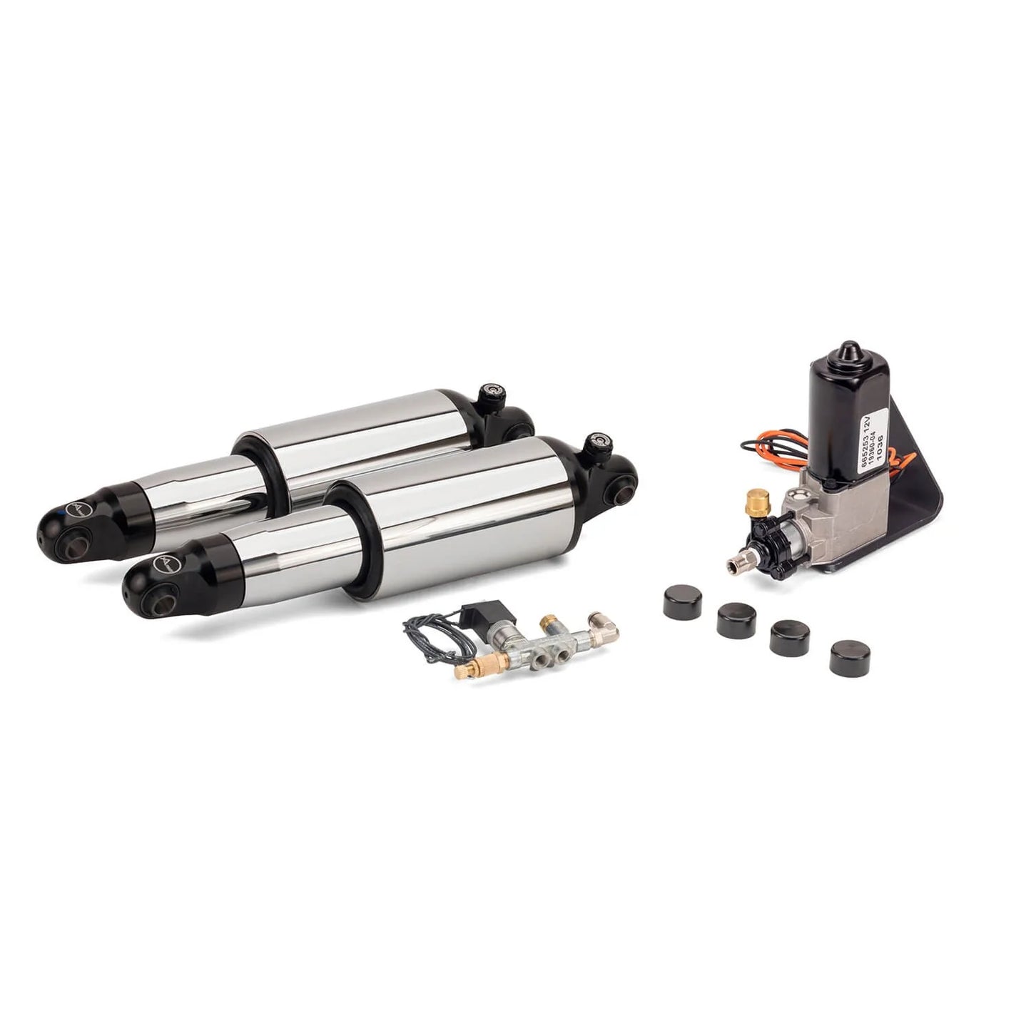1991-2007 Harley-Davidson Dyna Ultimate Ride Kit w/Rebound Adj. (Chrome) - Boss Air Suspension