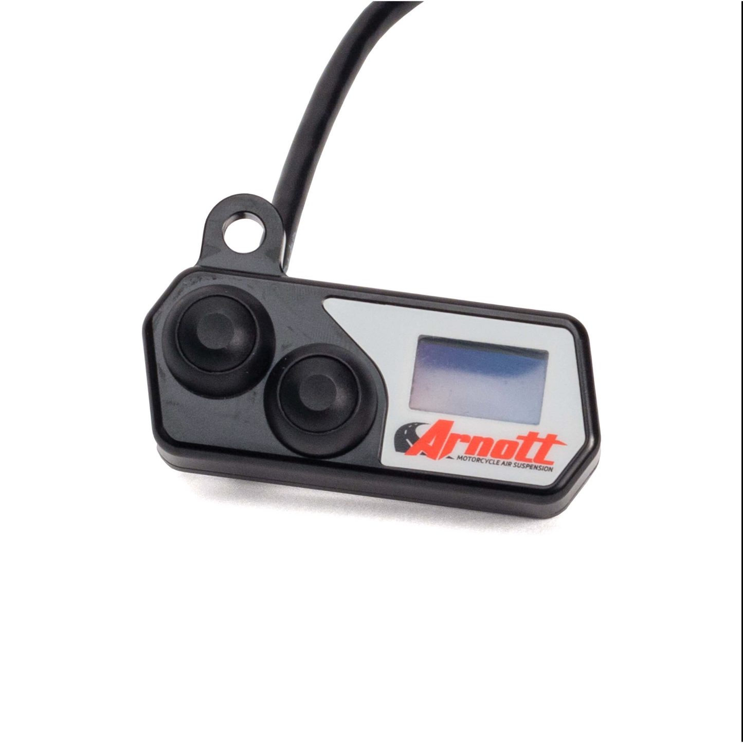 Handlebar-Mounted Push Button Controller w/LED Pressure Gauge - Black - Boss Air Suspension