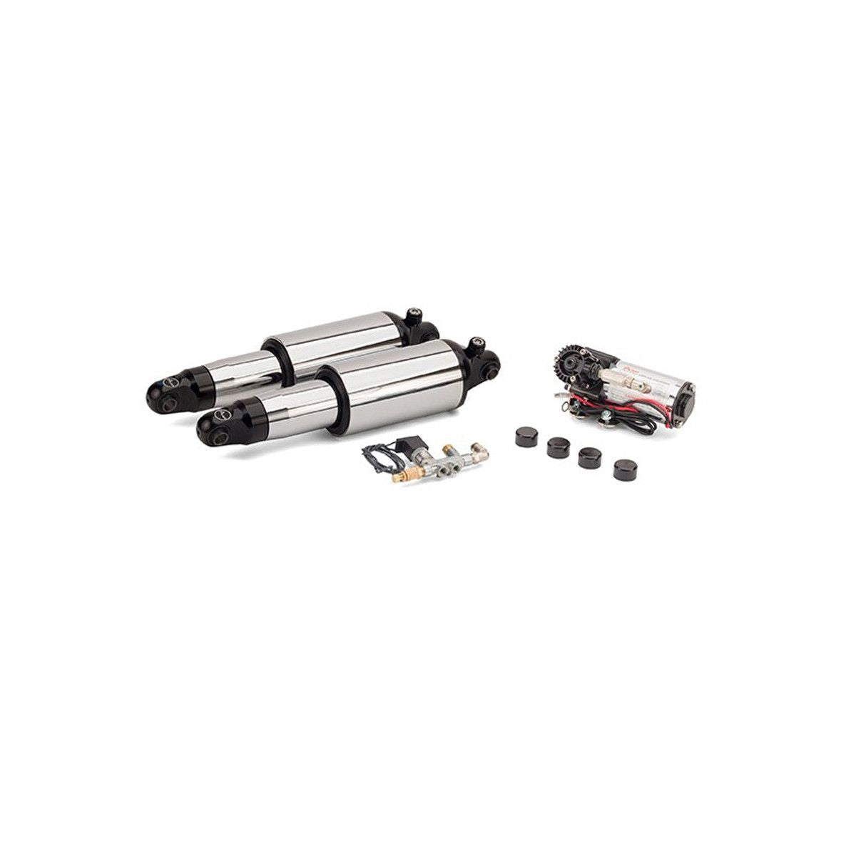 2007-2017 Harley-Davidson V-Rod Ultimate Ride Kit w/Rebound Adj. (Chrome) - Boss Air Suspension