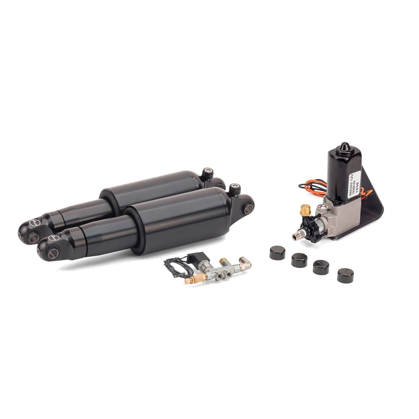 2008-2017 Harley-Davidson Dyna Ultimate Ride Kit w/Rebound Adj. (Black) - Boss Air Suspension