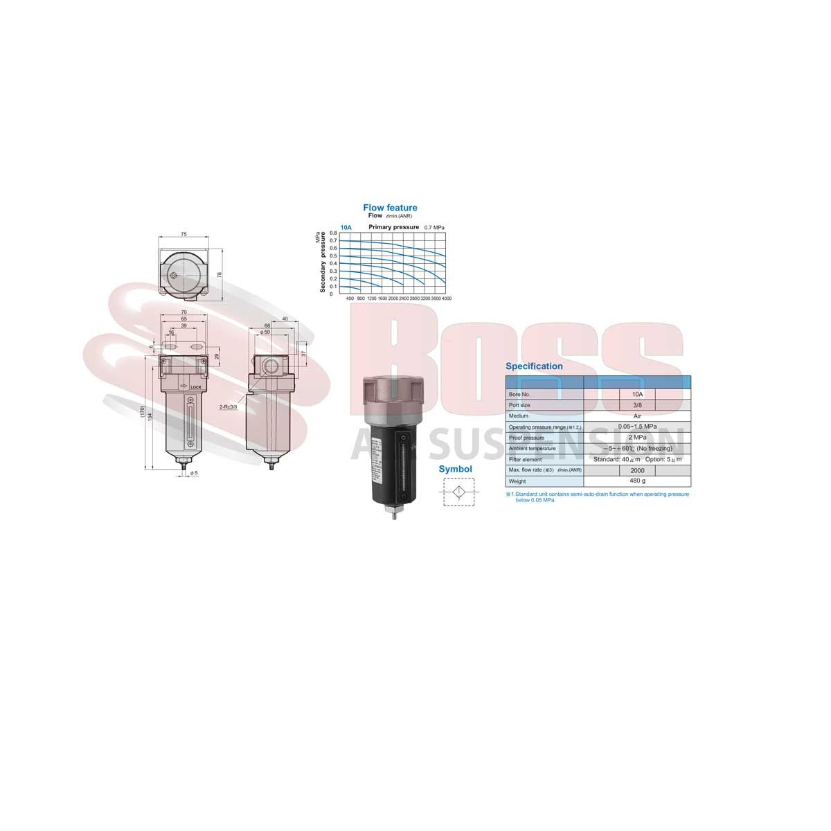 Water Trap - Boss Air Suspension