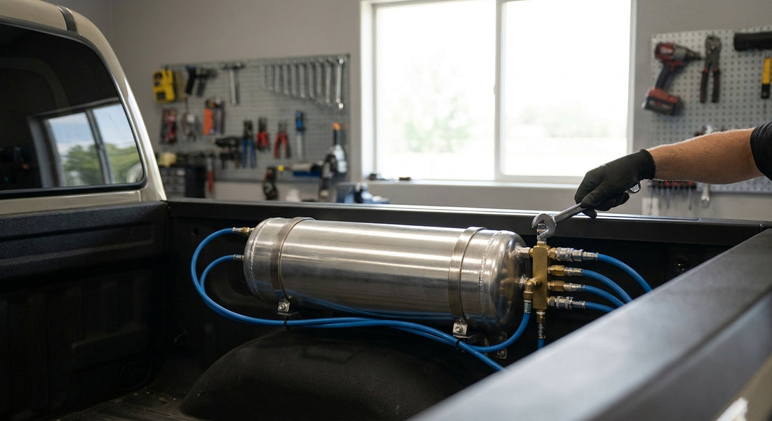 How to plumb multiple air outlets from one onboard air tank