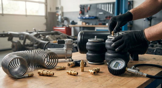 Air suspension accessories for a DIY airbag installation