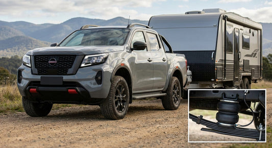 Airbag suspension kit for Nissan Navara: towing upgrade
