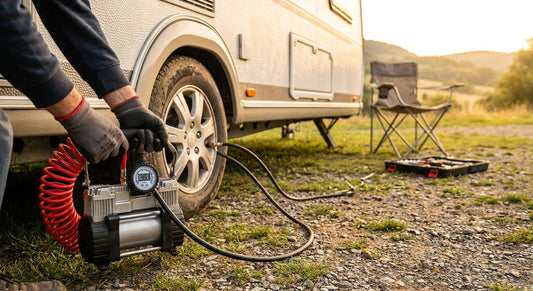 Choosing a 12V air compressor for caravan tyre inflation