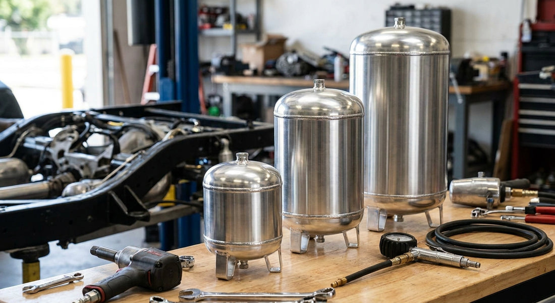 Best aluminium air tank size for an onboard air system