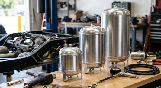 Best aluminium air tank size for an onboard air system
