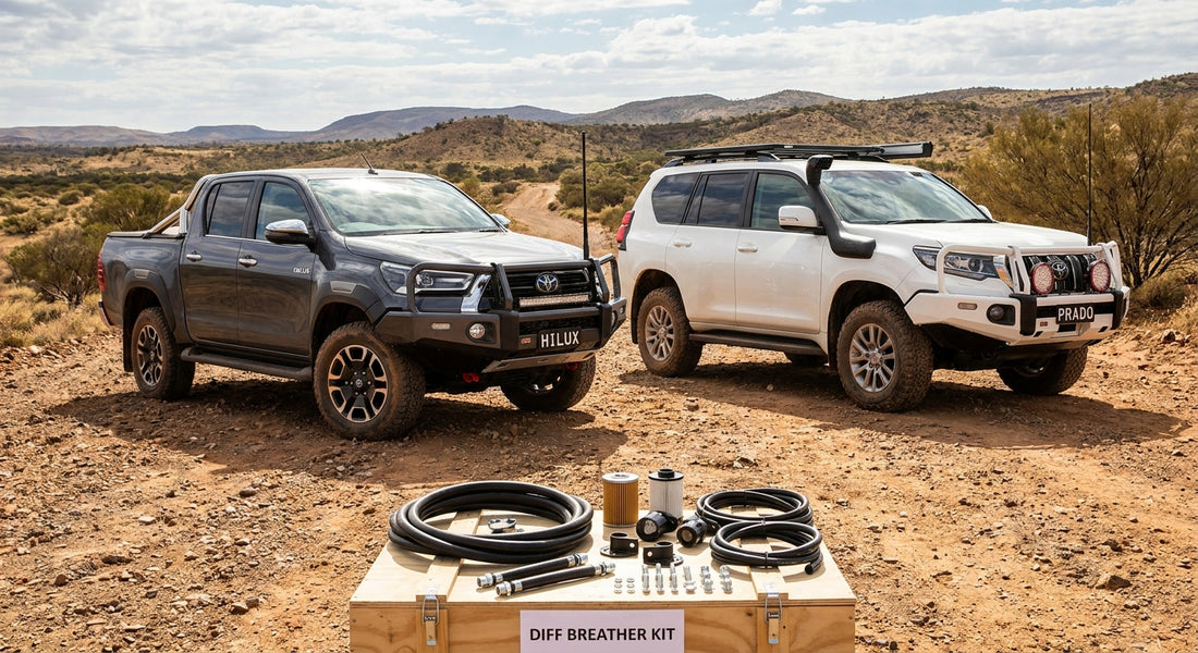 Diff breather kits for Toyota HiLux and Prado 4WDs