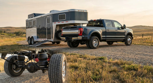 Airbags for towing horse trailers and horse floats