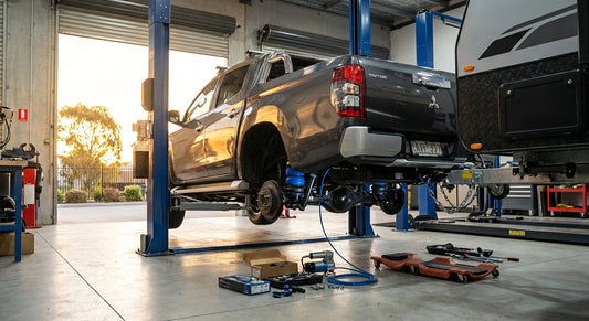 Airbag suspension kit for Mitsubishi Triton: towing upgrade