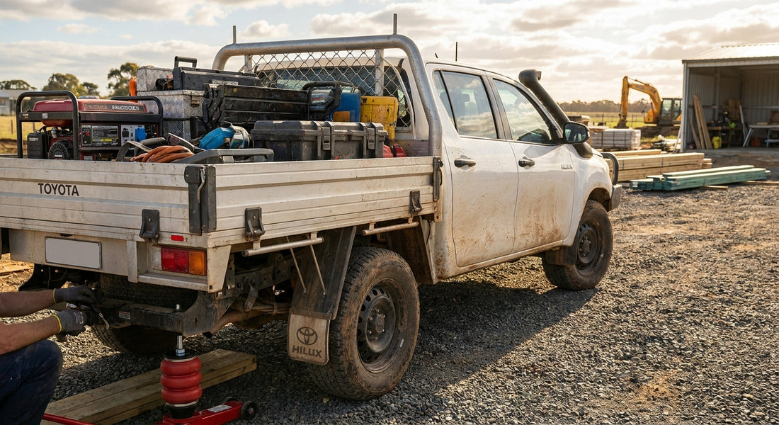 Load assist airbags for tradie utes carrying heavy tools