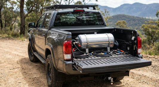 Aluminium air tank for onboard air in dual cab utes
