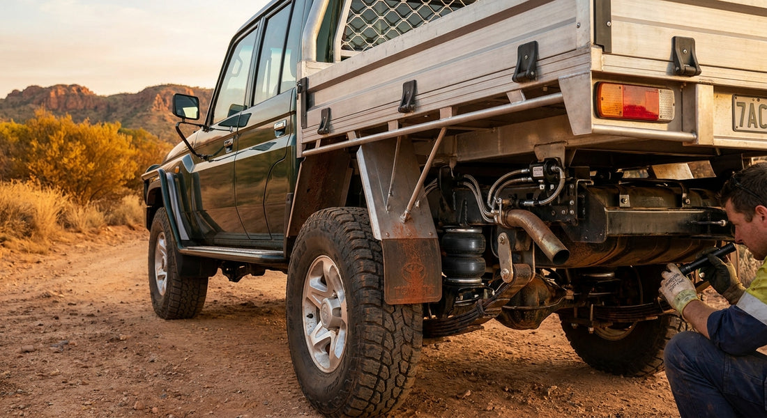 Airbag suspension for Toyota LandCruiser 79 Series tray backs