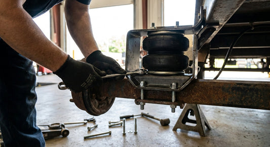 How to install an axle-mount airbag bracket for trailer suspension