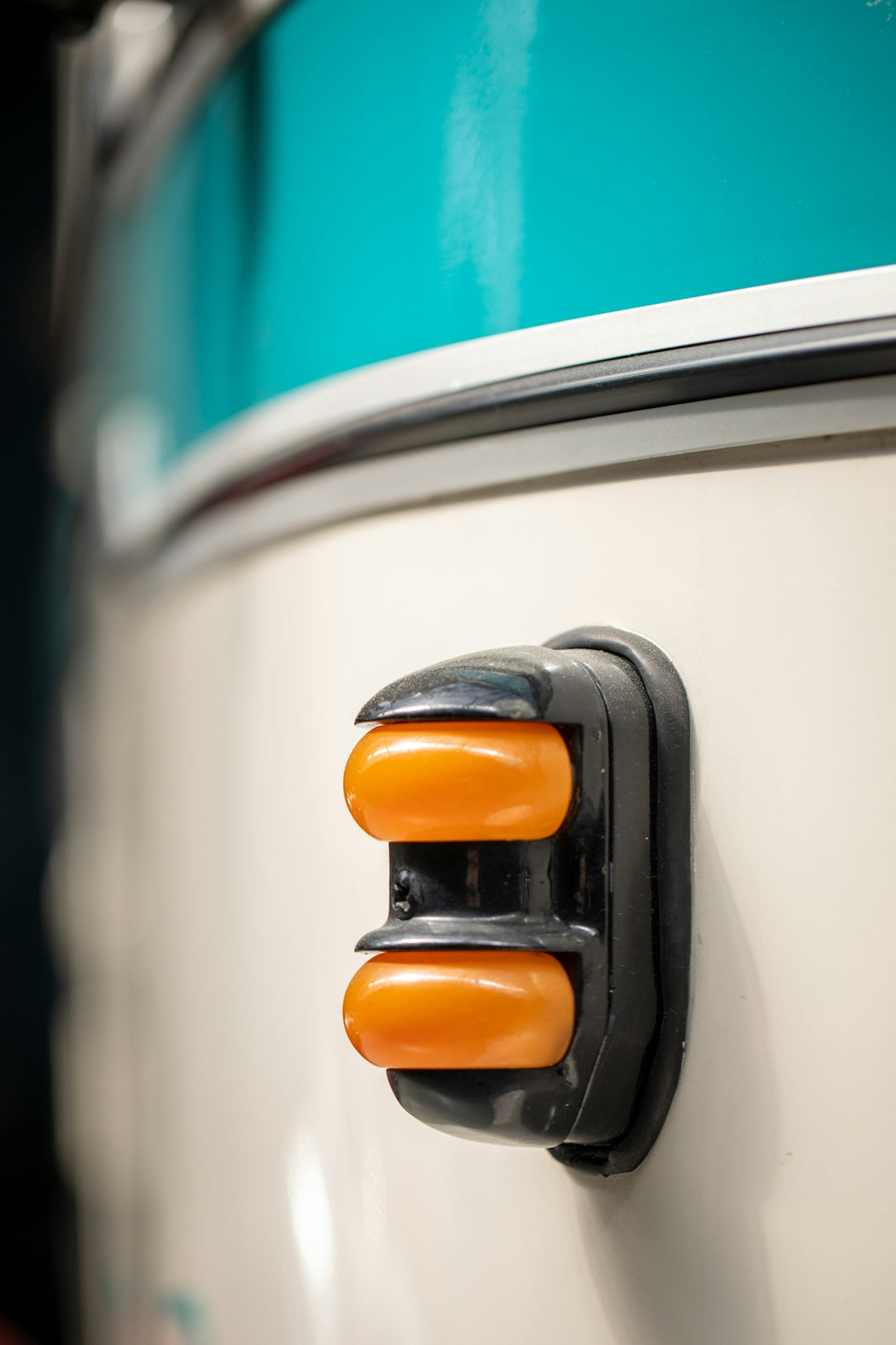 a close up of a car door