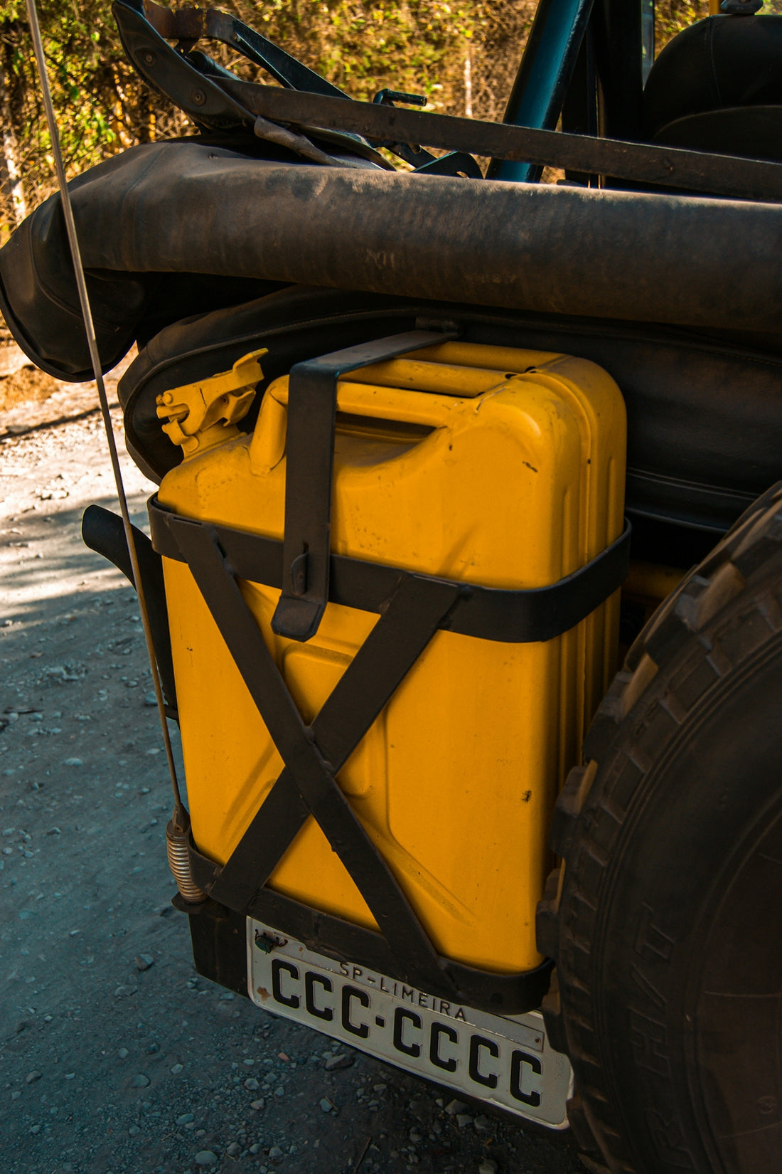 a yellow and black vehicle
