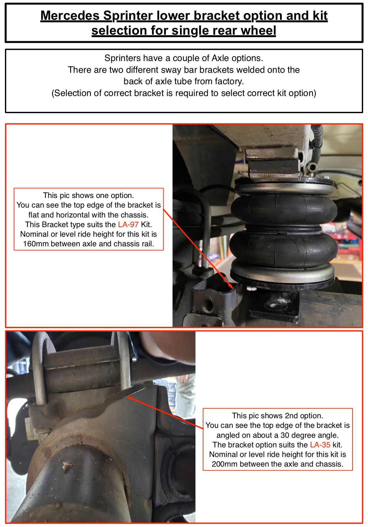 Load Assist Kit for Mercedes Sprinter 4WD