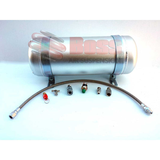 3 Gallon 9ltr 5 Port Aluminium Air Tank Complete - Boss Air Suspension