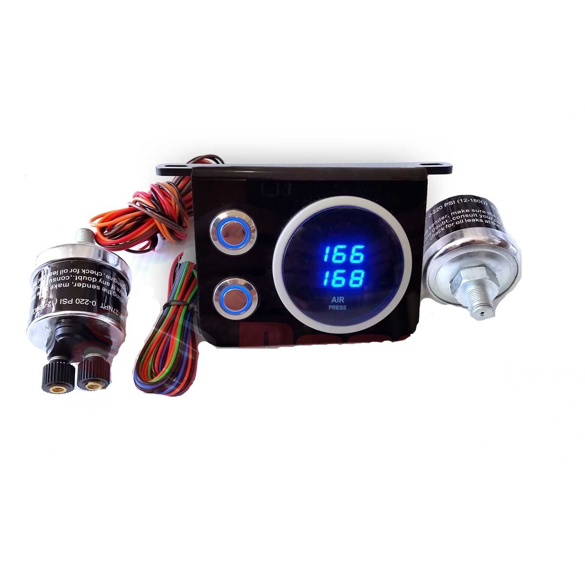 Digital LED Gauge, Panel & LED Buttons/Red only | Boss Air Suspension