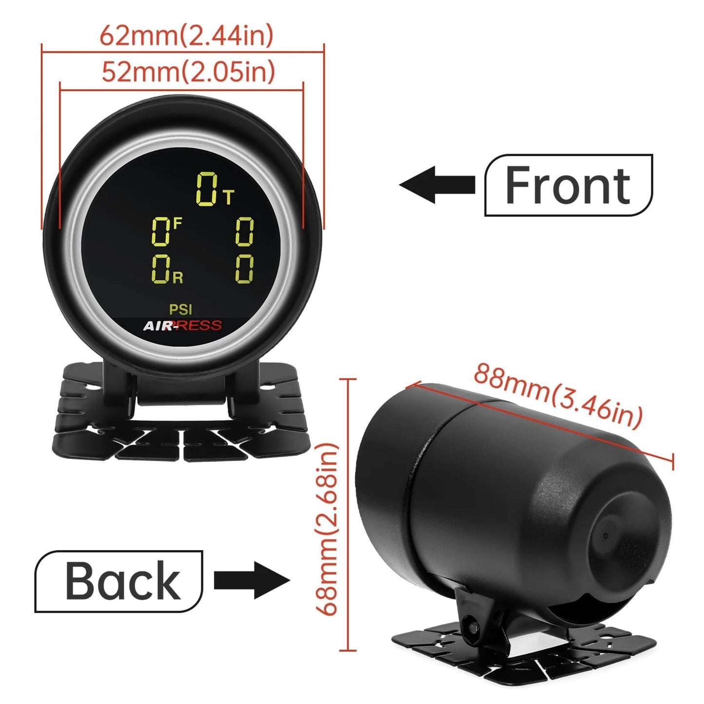 LED DIGITAL GAUGE  x5 READOUT - Boss Air Suspension