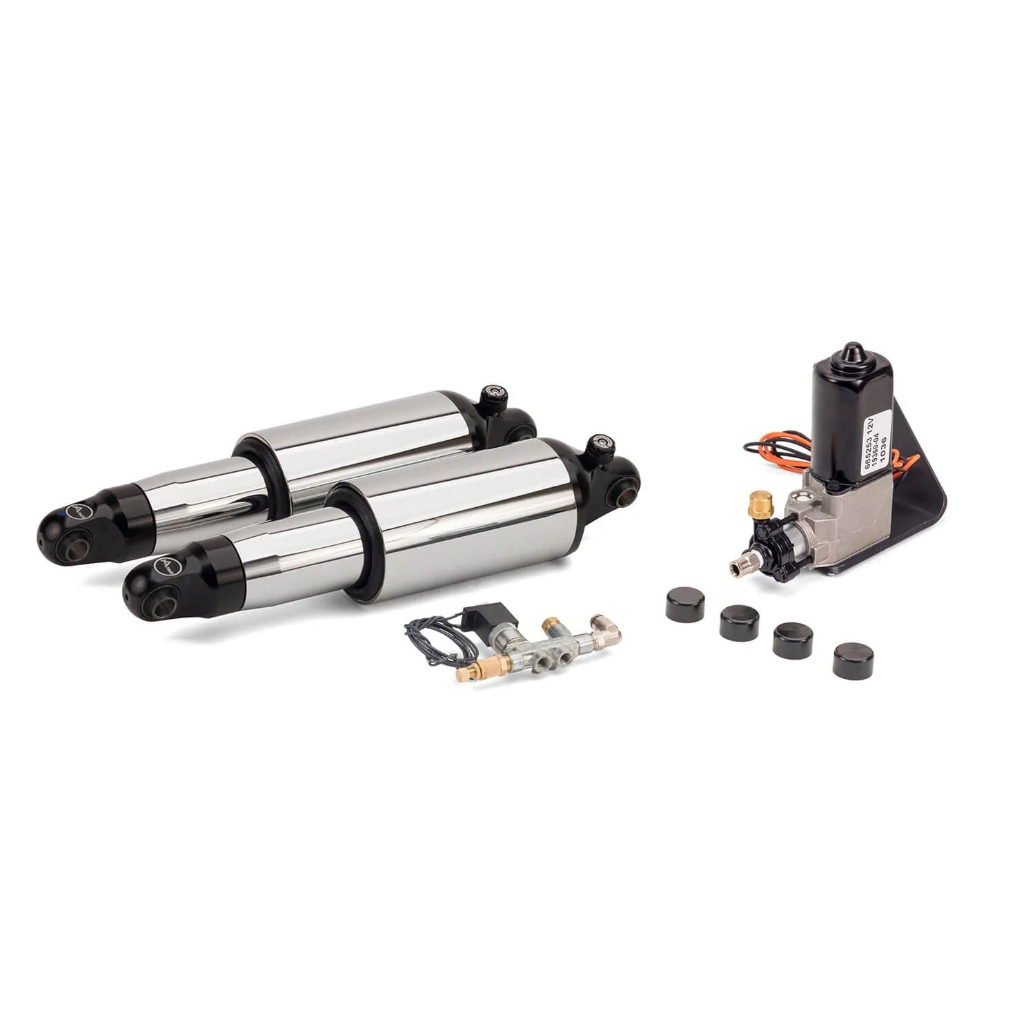 1991-2007 Harley-Davidson Dyna Ultimate Ride Kit w/Rebound Adj. (Chrome) - Boss Air Suspension