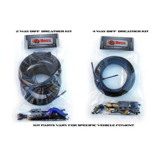 Essential Universal Mount Fittings For Rubber Hose (No Hose) 4 Way Diff Breathers
