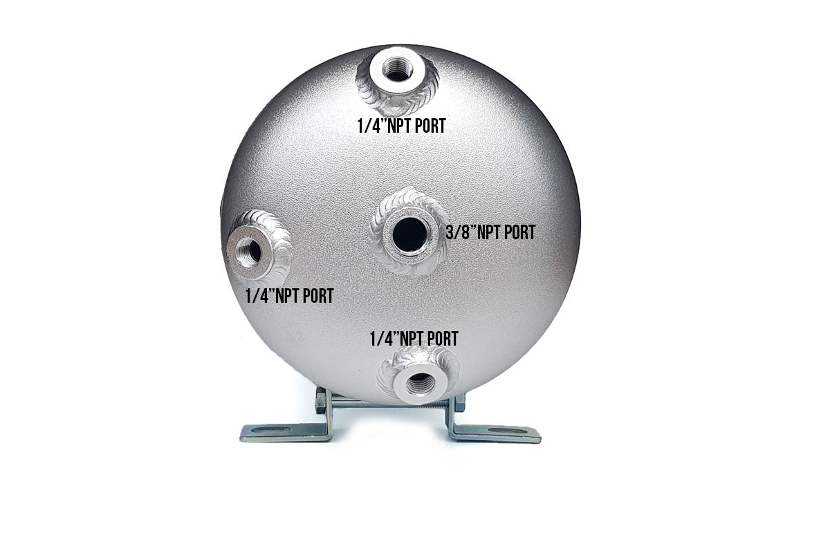 1.5 Gallon Stubby 5 Port Aluminium Air Tank Complete