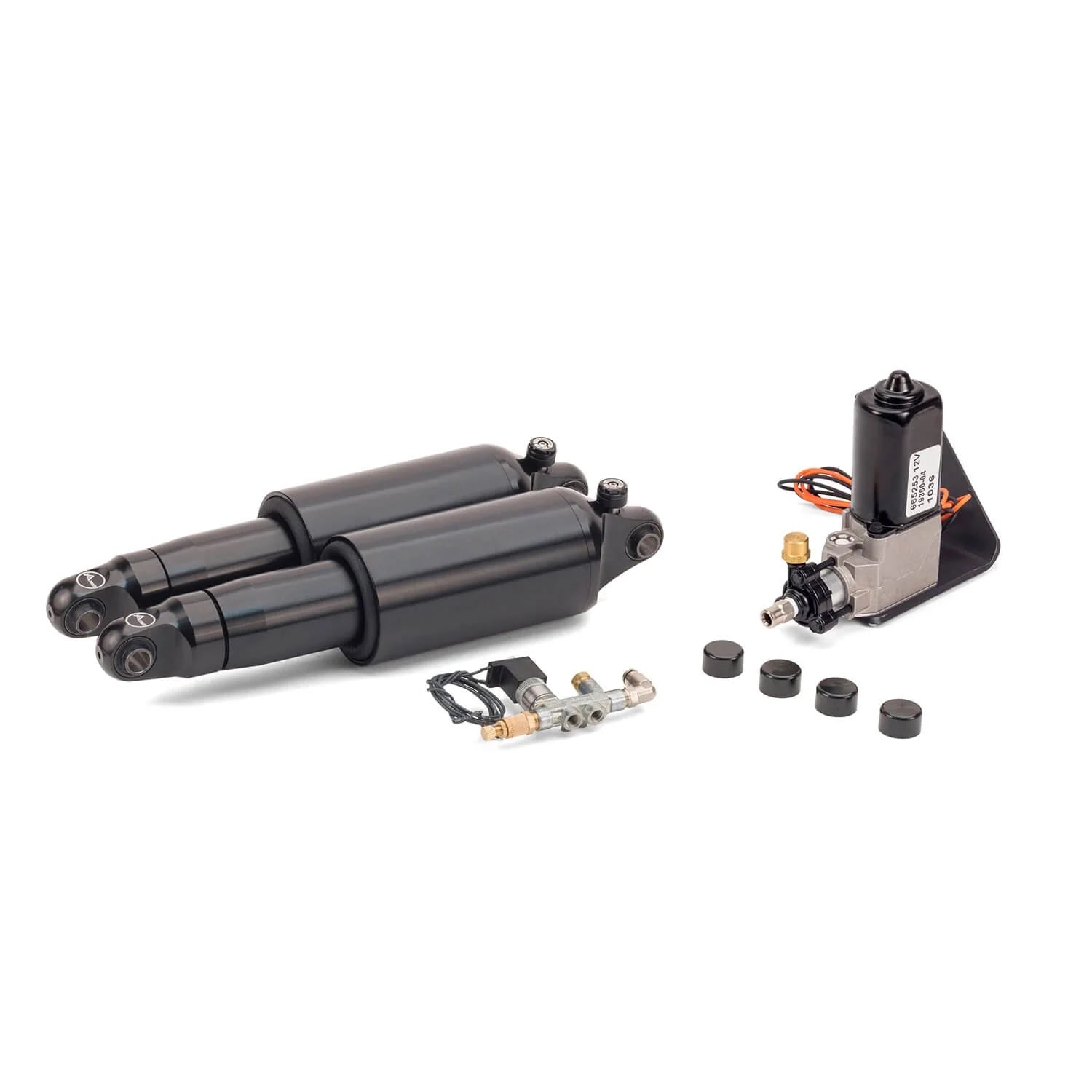2008-2017 Harley-Davidson Dyna Ultimate Ride Kit w/Rebound Adj. (Black) - Boss Air Suspension